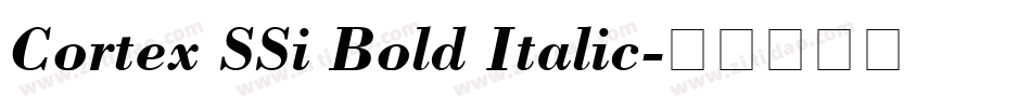 Cortex SSi Bold Italic字体转换